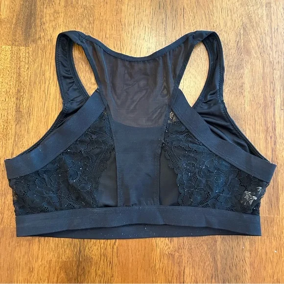 Maidenform Black Lace Racerback Bralette | Womens Size M - Picture 2 of 4